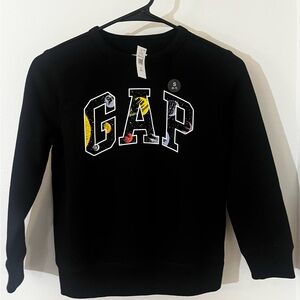 GAP Black Kids Sweatshirt with Colorful Logo